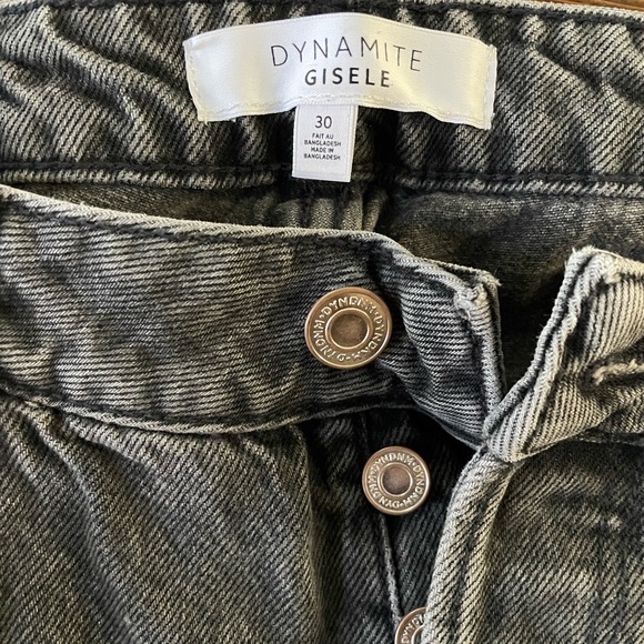 Dynamite // Black Gisele Distressed Straight Jeans - Picture 4 of 4